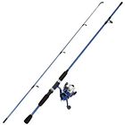 0689289814357 Wakeman Swarm Series Spinning Rod And Reel Combo Blue Metallic