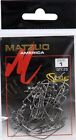 143012-1 1 Fishing Xwd Jbend Blk Hk 25pk Hook Worm Matzuo