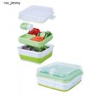 14a87 Container Collapsible Kit Exercise Salad Meal Cooler Lunch Kitchen Food Storage