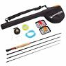 194189271259 Wakeman Fly Fishing Starter Set Fiberglass Rod Aluminum