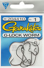 204410 6 Gamakatsu Worm Nickel Lot Pack Fishing Sz1 Fish -lock 4 Black Hooks