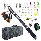 43235-161779 Agool Fishing Rod And Reel Combo Carbon Fiber Telescopic Spinning