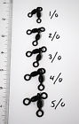 450lb 5 Swivels Rigs Pack 0 Deep Imported Crane - 3 Test Way Drop 25 Black