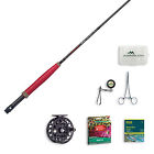 590-4 Rise " Ii Reel Rod 9 Red Vapen 5wt Fly 0 Redington 4pc Outfit