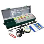 655421902800 Pcs Portable Fishing Rod And Reel Combos Kit