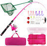 705353656880 Lanaak Pink Kids Fishing Pole And Tackle Box