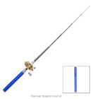 89007091 Portable Mini Aluminum Alloy Pocket Fishing Pen Shape Rod Pole