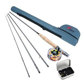 8fans 716963461238 Portable Fly Fishing Rod And Reel Combo - 4-section Cnc