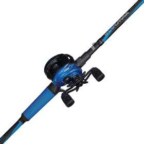 Abu Garcia 696592750173 Blue Max Low Profile Baitcast Reel And Fishing Rod Combo