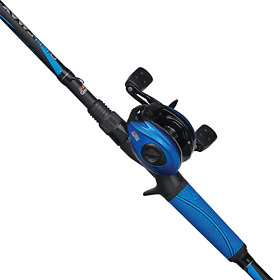 Abu Garcia Blue Max 7 Low Profile Baitcaster Fishing Rod And Reel Combo