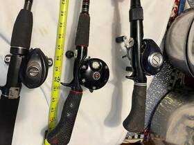 Cl10sha Abu Garcia Browning Lot 3 Rod And Reel Garc A 2 10sha Lews Eagle Claw