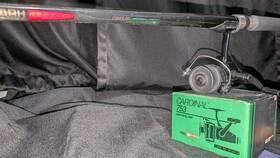 Abu Garcia Sts60mh Vtg Combo Conolon 1pc Sensor Touch 6ft Rod Cardinal 753 Reel With Box