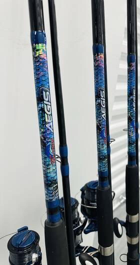 Tsaegissp92mh Aegis Lot Of3 Tsunami Fishing Rod And Shockwave Swp550 Reel Combo Set