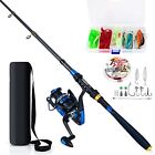Always Go Fishing Rod And Reel Combos With Line Lures Kit Carrier