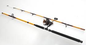 American Spirit Ong1026s 10ft 2pc Nite Stick Catfish Spinning Combo Yellow /12 1 Bb Spin Reel