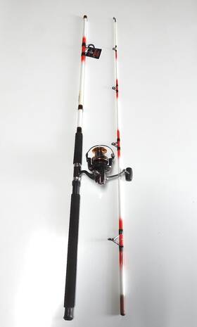 American Spirit Ong1026sw 10ft 2pc Nite Stick Catfish Spinning Combo Blue /12 1 Bb Spin Reel