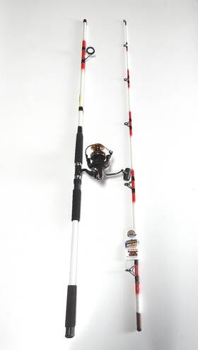 American Spirit Ong1127sb 11ft 2pc Nite Stick Catfish Spinning Combo Blue /12 1 Bb Spin Reel