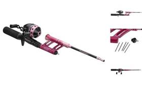 Anything Possible Brands 810082040630 Pink Splat Pocket Combo 30 Inch Light Action Tangle-free Telescopic Fiberglass