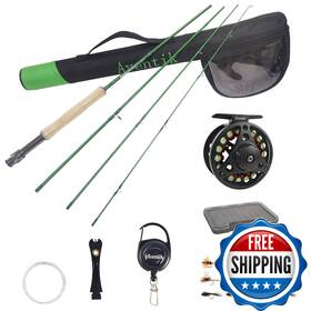 Aventik B0czlppqp7 Fly Fishing Riverbend Series Lightweight Rod And Reel Combo