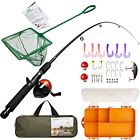 B074rp1vhs Lanaak Fishing Tackle Box Telescoping Rod Spincast Reel 689532183025