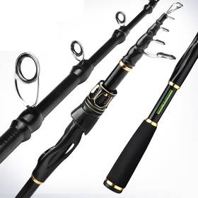 Tfr039-1.8m Baikalbass 5.9 Ft Carbon Fiber Telescopic Fishing Rod Reel Combo 2000 Spinning Kit Bass