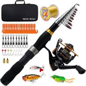 Balanzze 744110399226 Fishing Rod And Reel Combo Telescopic With Spinning