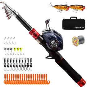Rod-bcst001-1.8-right Better Leader Rod And Reel Combos Carbon Fiber Fishing With Stainless Steel Baitcasting Re