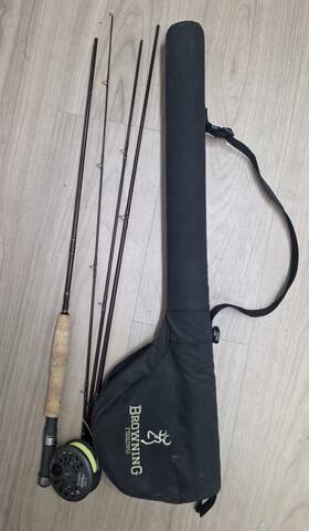 Browning Mmp956 Line# 5-6 Micro Medallion Fly Rod 9ft 4pc #5-6 With Midas 5/6 Reel Combo