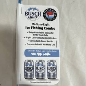 Bd-824 Busch Light Bd-824/busch Nwt Beaver Dam Medium-light Ice Fishing Combo Pre-spooled 26in
