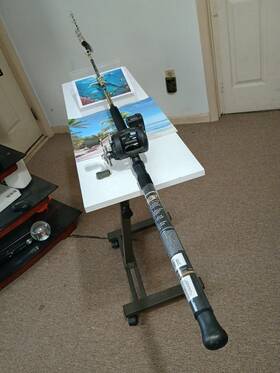 20lk Cabelas Trolling Fishing Rod Shore Master 6ft Heavy 20-50lb And Reel Dmill