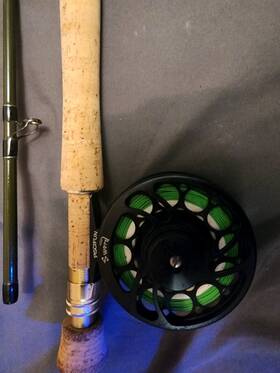676-3 Cabelas 7ft0 Inch 3wt 3-piece Fly Rod With Fiscifun Sword 5/6 Reel