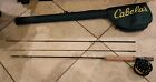 764-3 Cabelas Prestige Fly Fishing Rod 3 Piece 7foot6 4wt With Case I 3-4 Reel