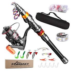 Carbon Fiber Telescopic Fishing Pole And Reel Combo With Line Lures Tackle Hooks