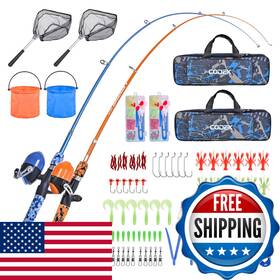 Codek B0dzc5rxzs Kids Fishing Pole Set Full Starter Kits 2 Portable Telescopic