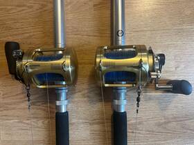 30wlrs Custom E-glass 5ft 6in Standup Rods With Detachable Aluminum Butt Saltwater Fishing Poles And Reels Combos Used