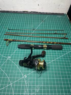 Mm750 Daiwa Mini Mite Vintage Spinning Reel Combo Travel Rod