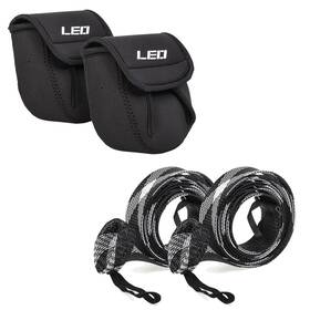 Scw2227915404006iu Doorslay 2 Sets Baitcasting Reel Bags With Rod Sleeves Portable Combo For Fishing