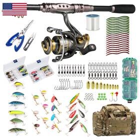 B078714snd Dr.fish Fishing Rod And Reel Combos 125-pieces Telescopic Spinning Pole