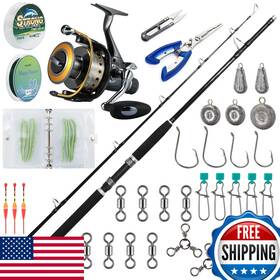 Dr.fish B08kdhtjy8 Dr.fish Catfish Rod And Reel Combo 7ft Spinning Trolling Heavy Duty