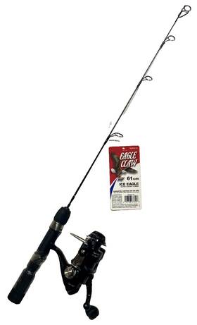 Ie24ul-1c Eagle Claw Ice 24 Inch Ultra Light Fishing Rod And Reel Combo