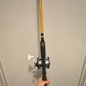 L600-6 Eagle Claw Vintage 8 1/2 Ft Rod And 923c Ocean City True Temper Reel Combo