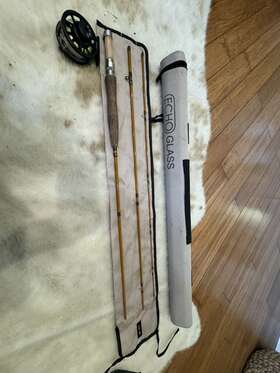 369-3 Echo Glass Fly Rod C 6ft9 Inch 3 Wt Piece Reel Line Ready To Fish