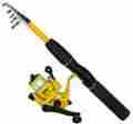 Ecpk56ts Eagle Claw Collapsible Fishing Rod Complete 1 Piece Pack-it Spin Power Combo Telescopic New 743841039135