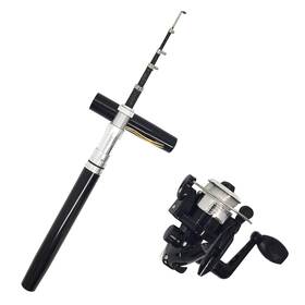 Emsp02 Emmragno Portable Mini Pocket Telescopic 38inches Pen Fishing Rod Spinning Reel Combos