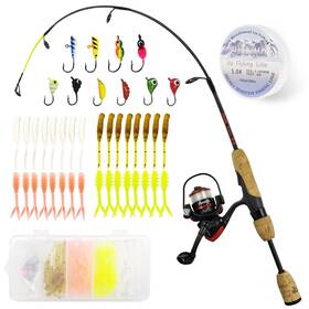 020030c Eupheng Aventik Ultralight Ice Fishing Rod And Reel Combo 26/28/30/32 Inch Medium Lig