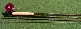 Fiblink 608896003695 Fly Fishing Combo 4-piece Lightweight Carbon Rod Vintage South Bend Reel