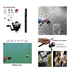 Fr0052018 Syl Fishing Pen Rods Mini Pole Spinning Reel Kit Black