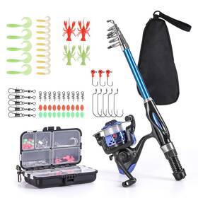 Y8268-15qtca-wl Funien Fishing Rod Reel Combo Full Kit 1.5m Telescopic Set With Hoo