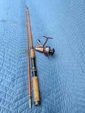 Gk-24 Garcia Kingfisher Vtg Conolon Rod/reel Combo - 6.5ft Rod #2320/gk-24 Reel
