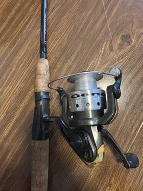 Dgs66-ma.gwf2 Gen Genesis Spinning Rod And Reel Combo 6 Ft In Cork Handle Black